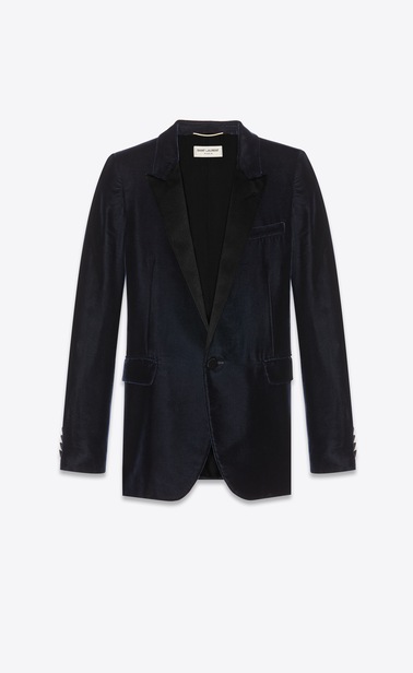 Tube tuxedo jacket in velours Saint Laurent
